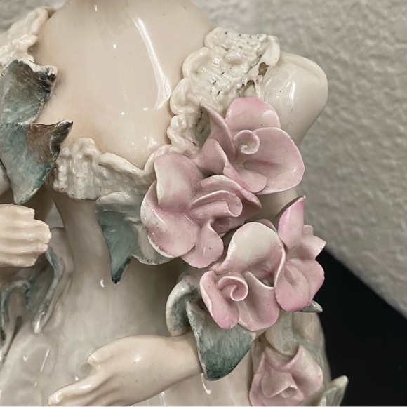 Vintage 40s/50s CORDEY #5054 Victorian Lady With Roses 9” Porcelain Figurine - Picture 15 of 16